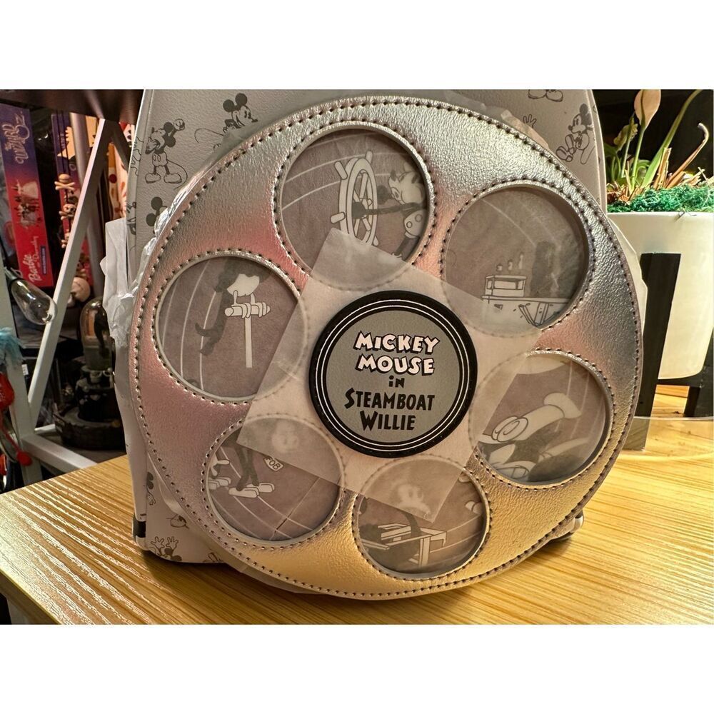 Disney Mickey Mouse Steamboat Willie Loungefly Mini Backpack + Wallet  Disney100 - Picture 5 of 14